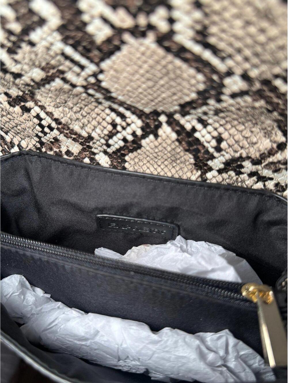 Snake print leather bag - Picture 6 of 6